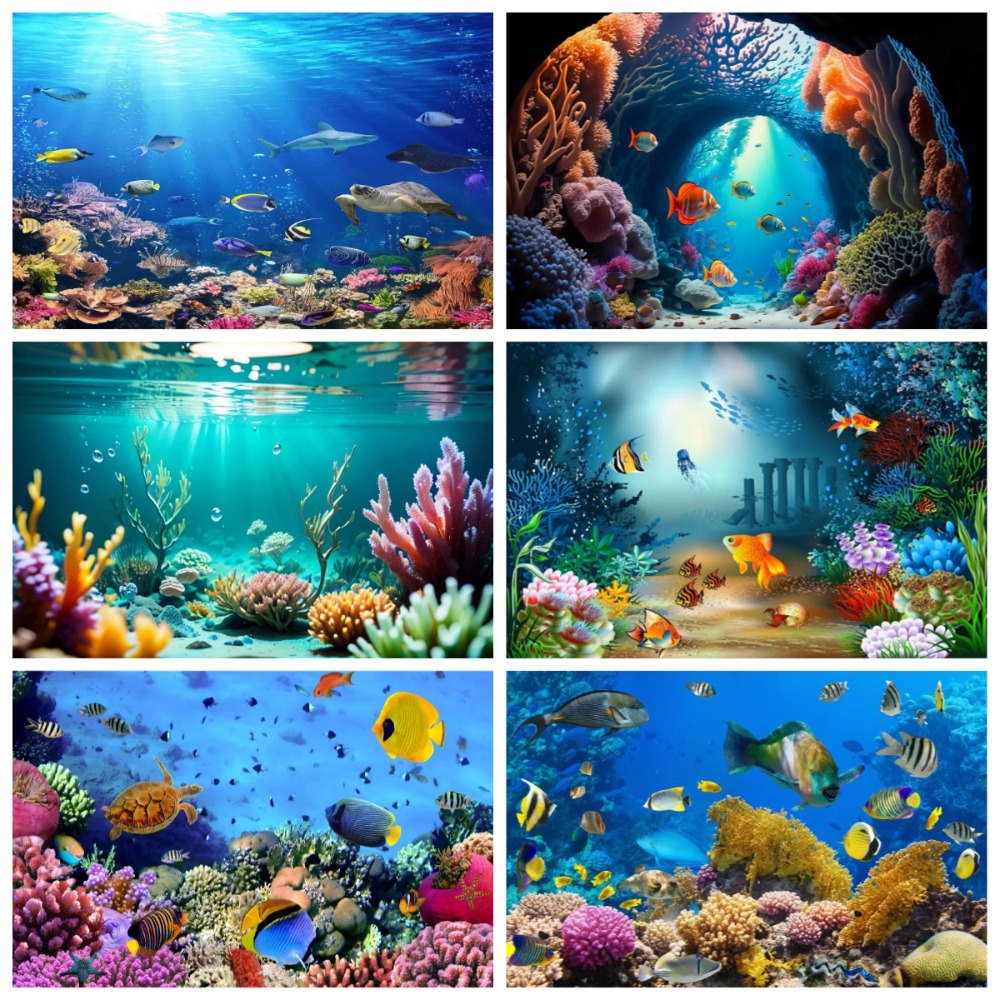 Aquarium Fish World - Sfondo Fotografico a Tema Acquario con
