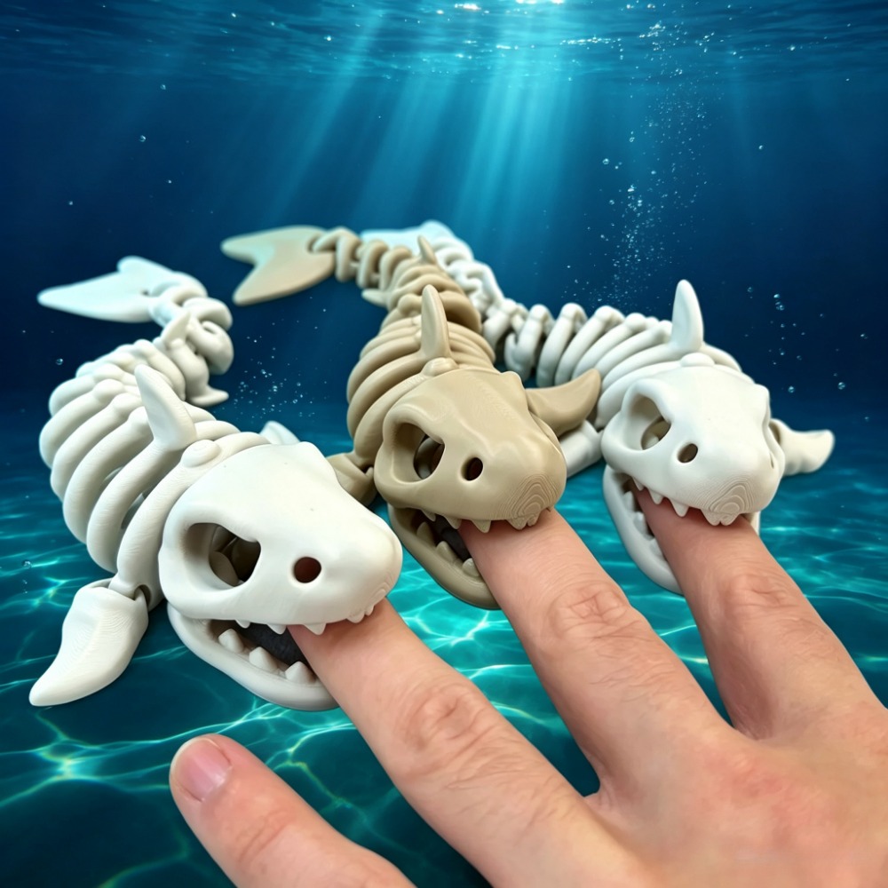 Aquarium Fish Enrichment - Scheletro di Squalo Decorativo per Acquario,