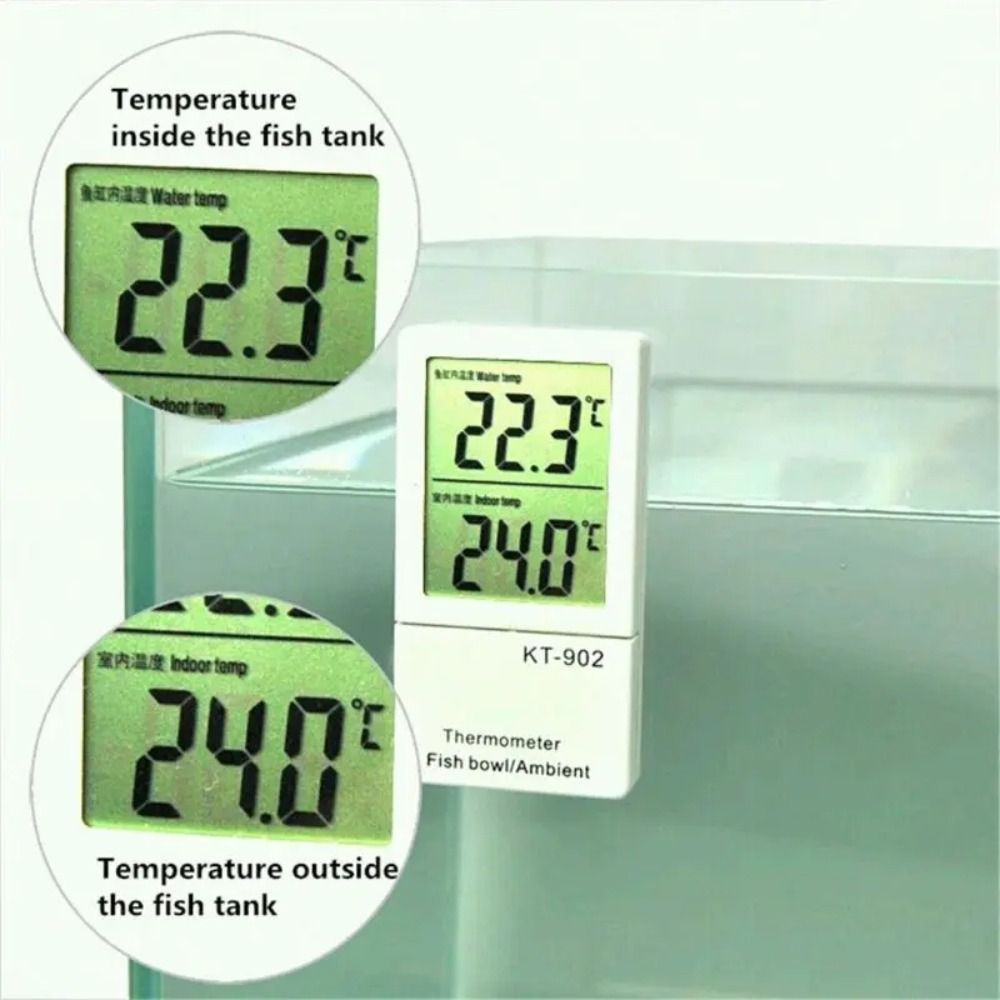Aquarium Thermometer - Display digitale LCD Mini termometro per