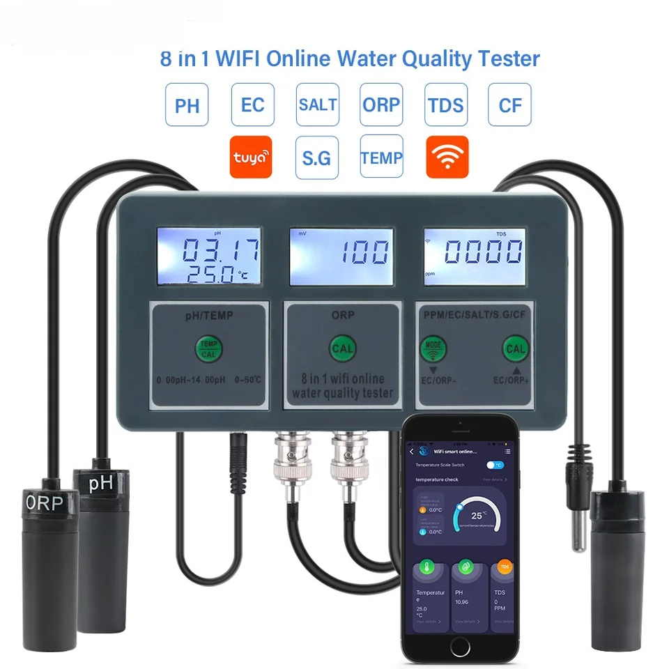 Aquarium Fish Online - Misuratore Digitale WiFi di PH, ORP,