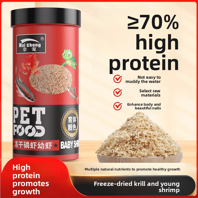 Aquarium Fish Holiday Food - Naichong Krill Antartico Liofilizzato - Alimento