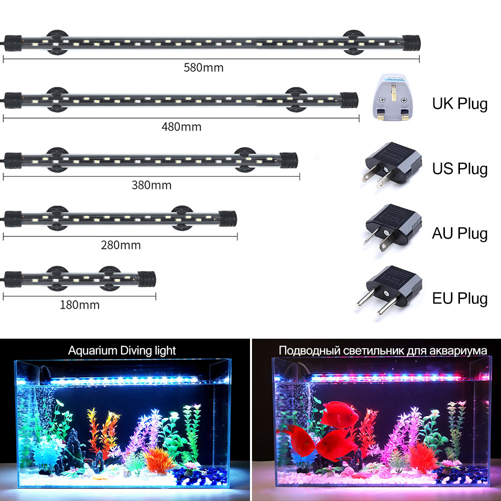 Aquarium Fish Enrichment - 90-260V Acquario Luce LED Impermeabile Acquario