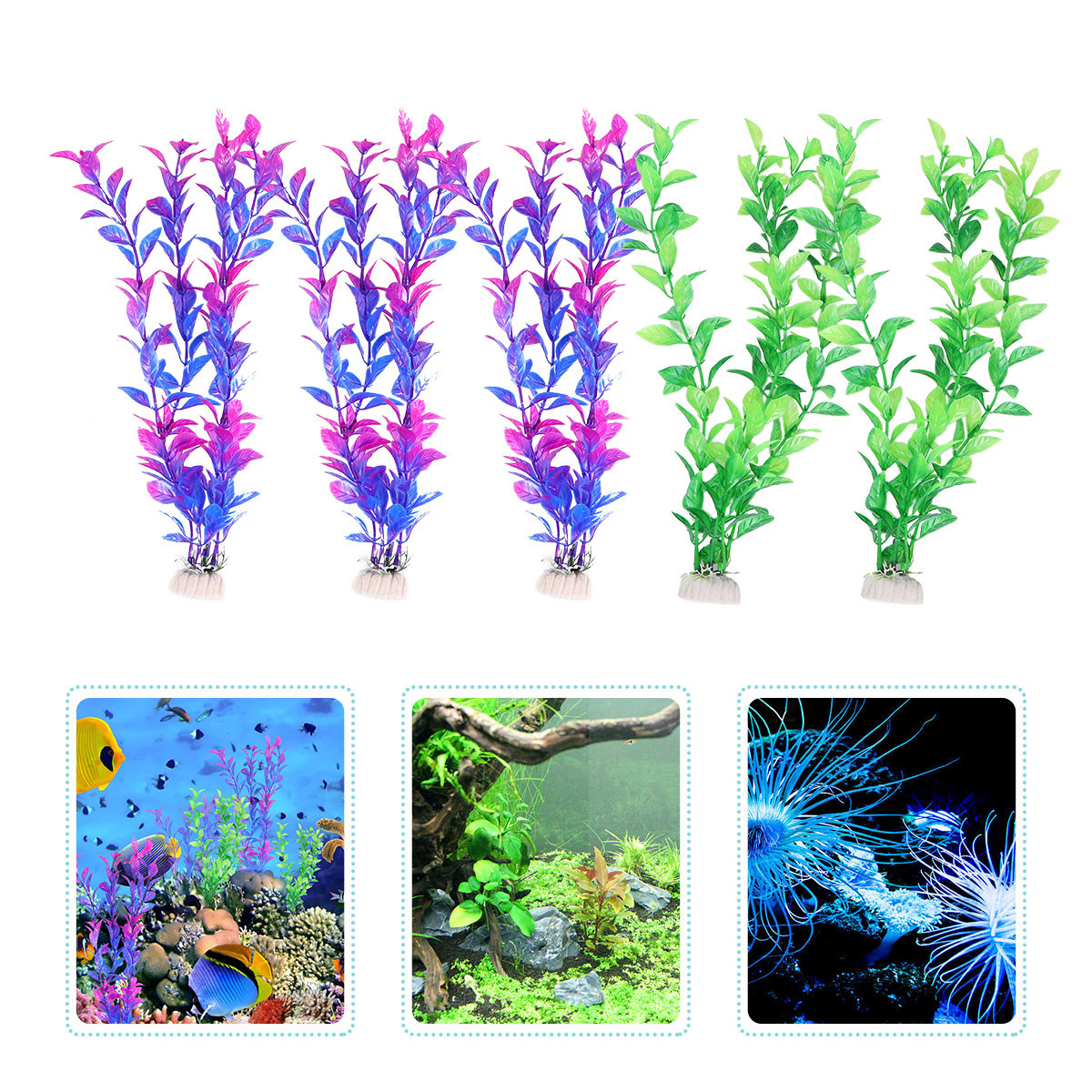 Set di 10 Piante Acquatiche Fi - Aquarium Fish Green recensione e prezzo